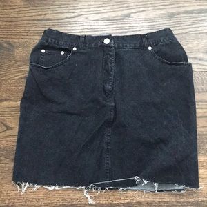 Black Denim Skirt
